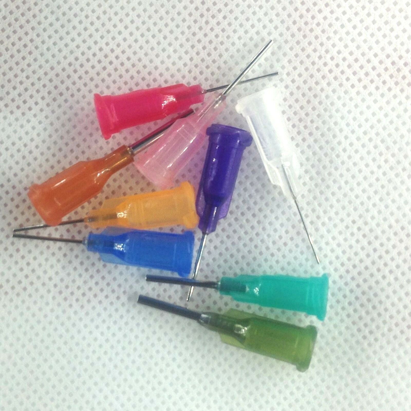 50pcs 1/2" 25Ga Dispensing Needle Tip For Liquid Dispenser Adhesive Glue 0.5"