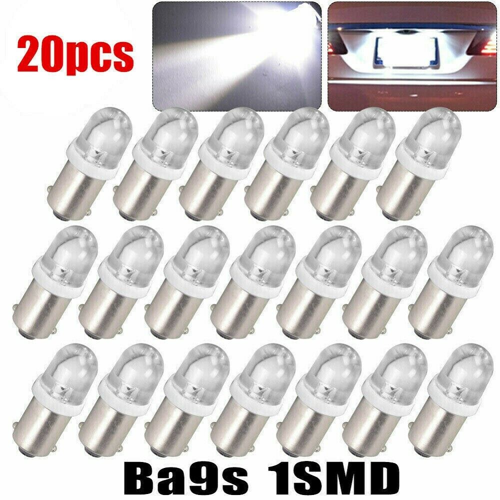 20pc White BA9S 1815 T4W LED Instrument Panel Gauge Dash Interior Light Bulb Set
