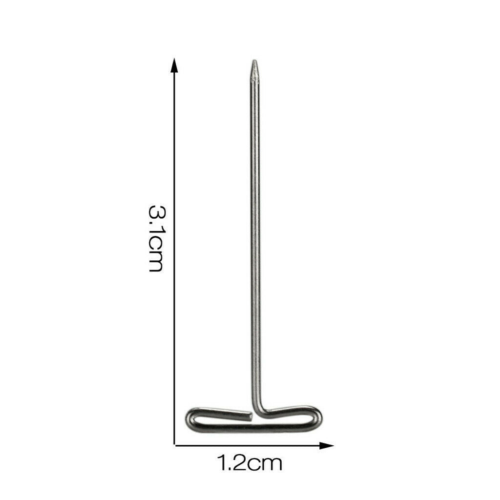 Steel T-pins 1.2 inch for Blocking Knitting, Modelling and Crafts, Wig Making