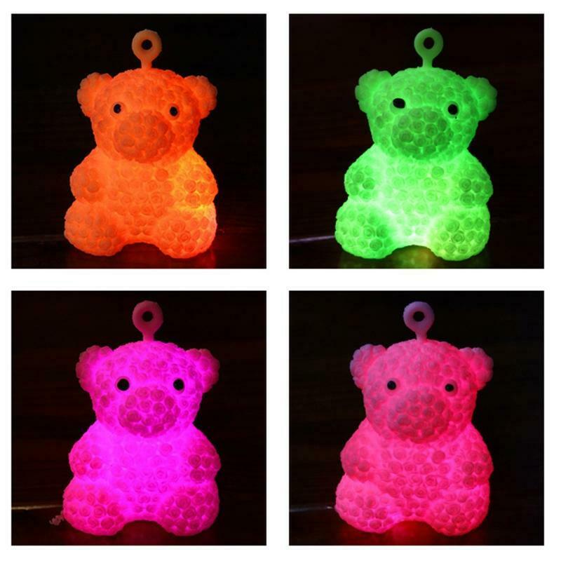 Glowing Bear Flash Gifts LED Cartoon Lights Toys Funny Pinch Kids Toys