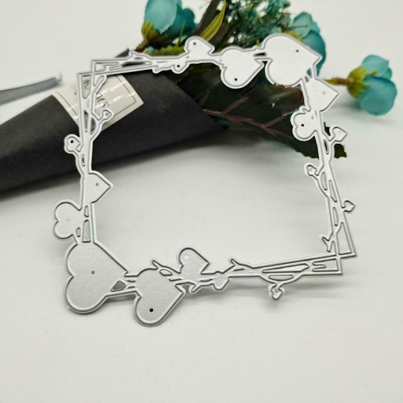 Heart Frame Metal Cutting Dies Stencil DIY Scrapbooking Album Paper Card Mold