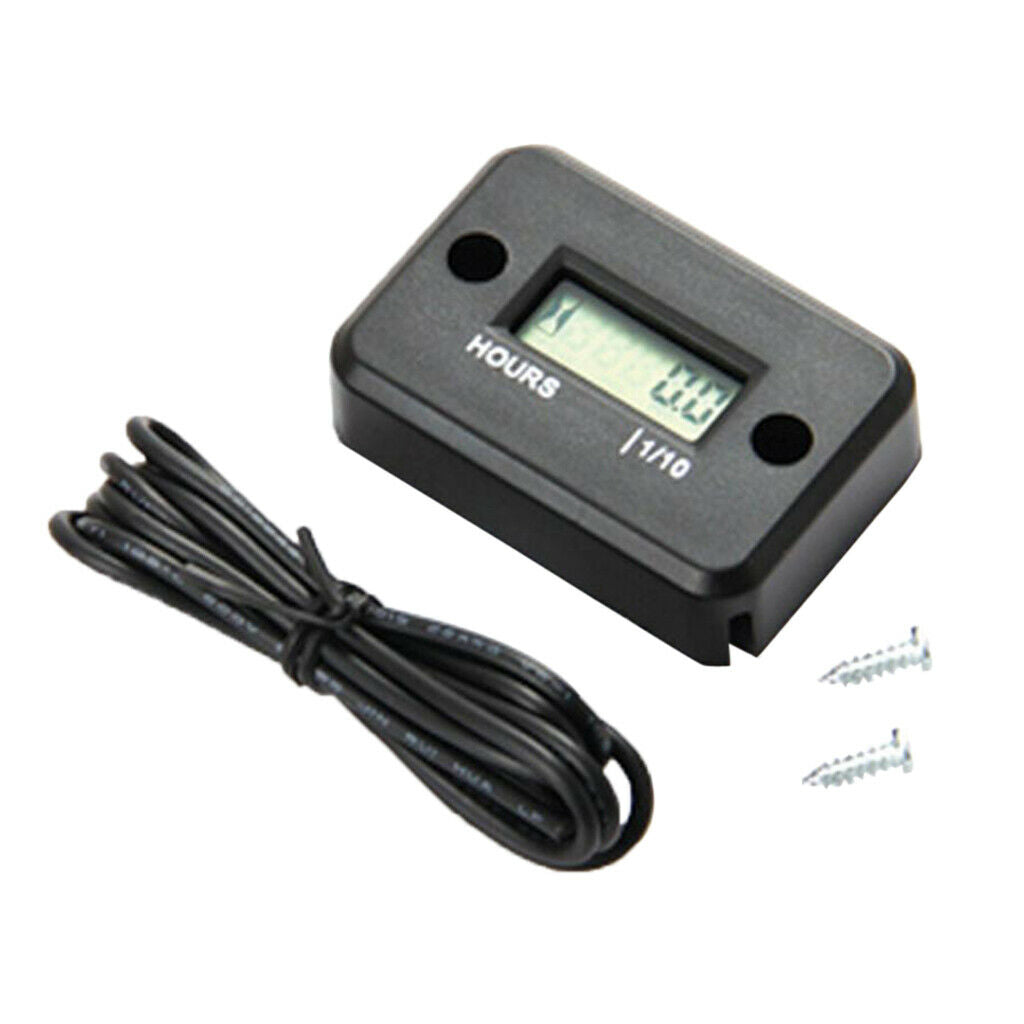 Boat Motorcycle ATV Tach Hour Meter Tachometer Waterproof Small Engine Spark