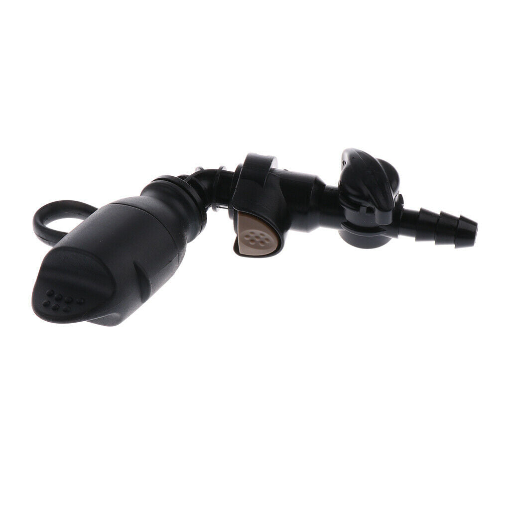 2X Water Bag Hydration Pack Bite Valve Nozzle Bladder Black 7.5x7cm 90 Degree