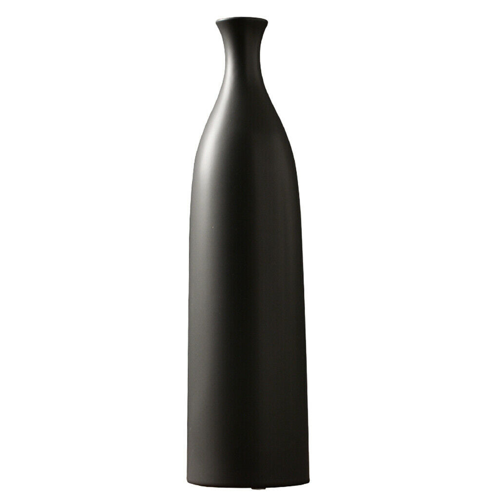 Modern Ceramic Flower Vase Centerpieces Office Living Room Decor Black L