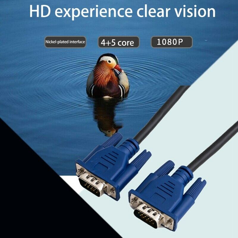 Monitor Video Cable, VGA Computer Host Connected To Video Cable  Data Cable,U7Y4
