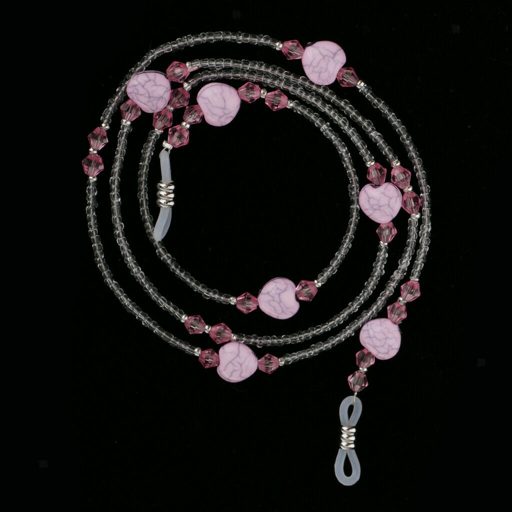 3x Premium Beaded Long Sunglasses Glasses Cord Holder Necklace Chains String