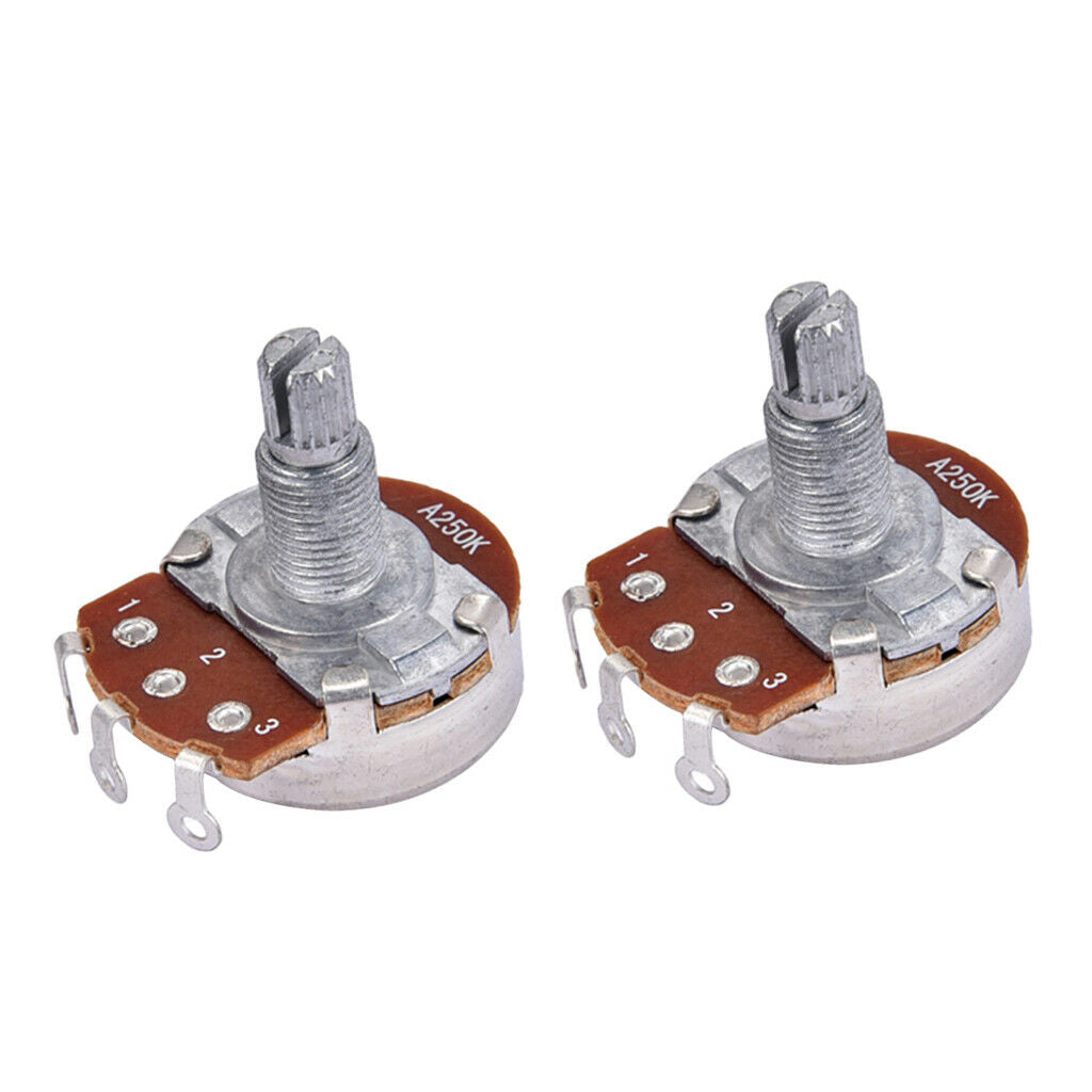 4pcs Copper Alpha A250K B500K Audio Potentiometer Pots for Electric Guitar
