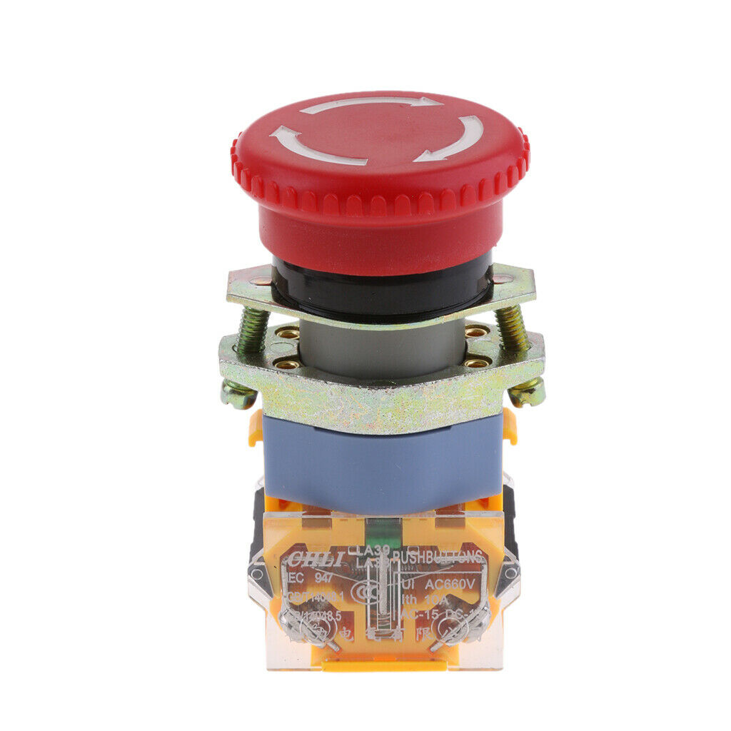 LA39-11ZS Mushroom NC/NO Emergency Stop Self Locking Push-button Switch Red