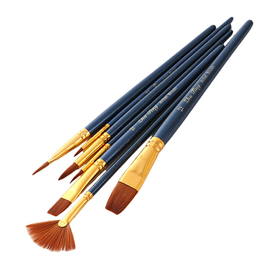 7 Fine Brush Set Artist Brushes Painting Brushes Flat Brushes Oil Painting