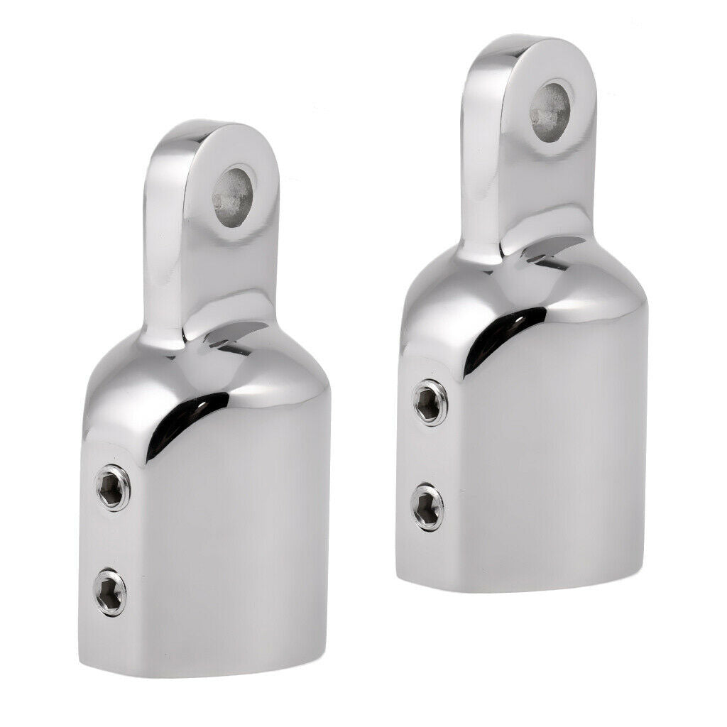 2 Pieces Marine Stainless Steel Eye End   Bimini Top Fitting Hardware 25mm
