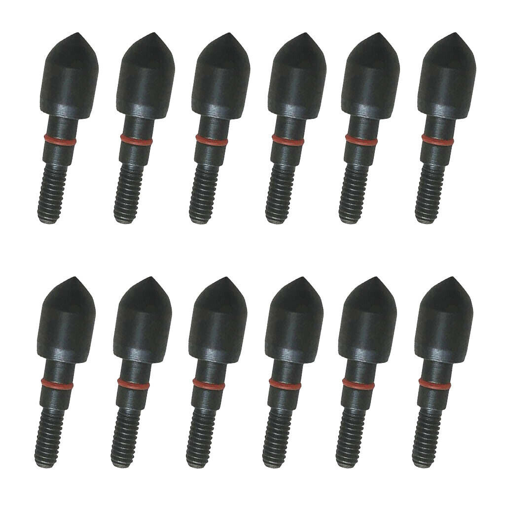 12pcs  Point Tips For  100/125 Grain Archery Accessories - Black, 100 Grain