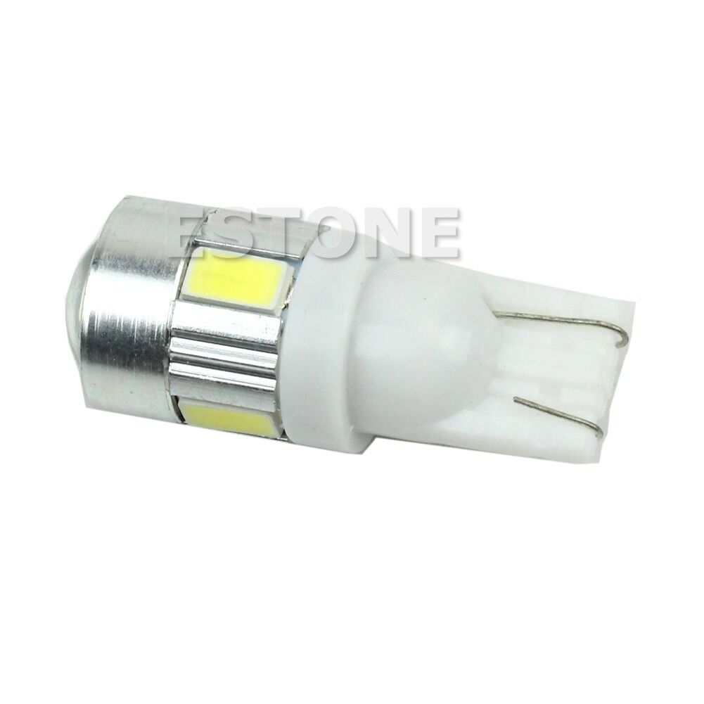 2 x White T10 W5W 5630 6-SMD LED Car Wedge Side Light Bulb Lamp 168 194 192 158