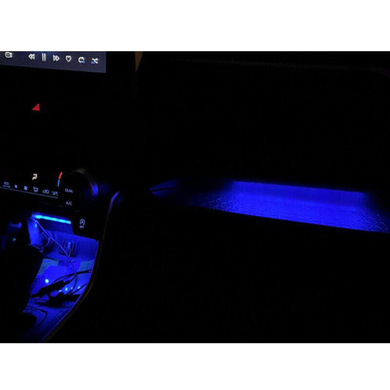 2  In 1 USB Car LED Central Light Strip Interior Atmosphere Glow Neon Lamp Decor