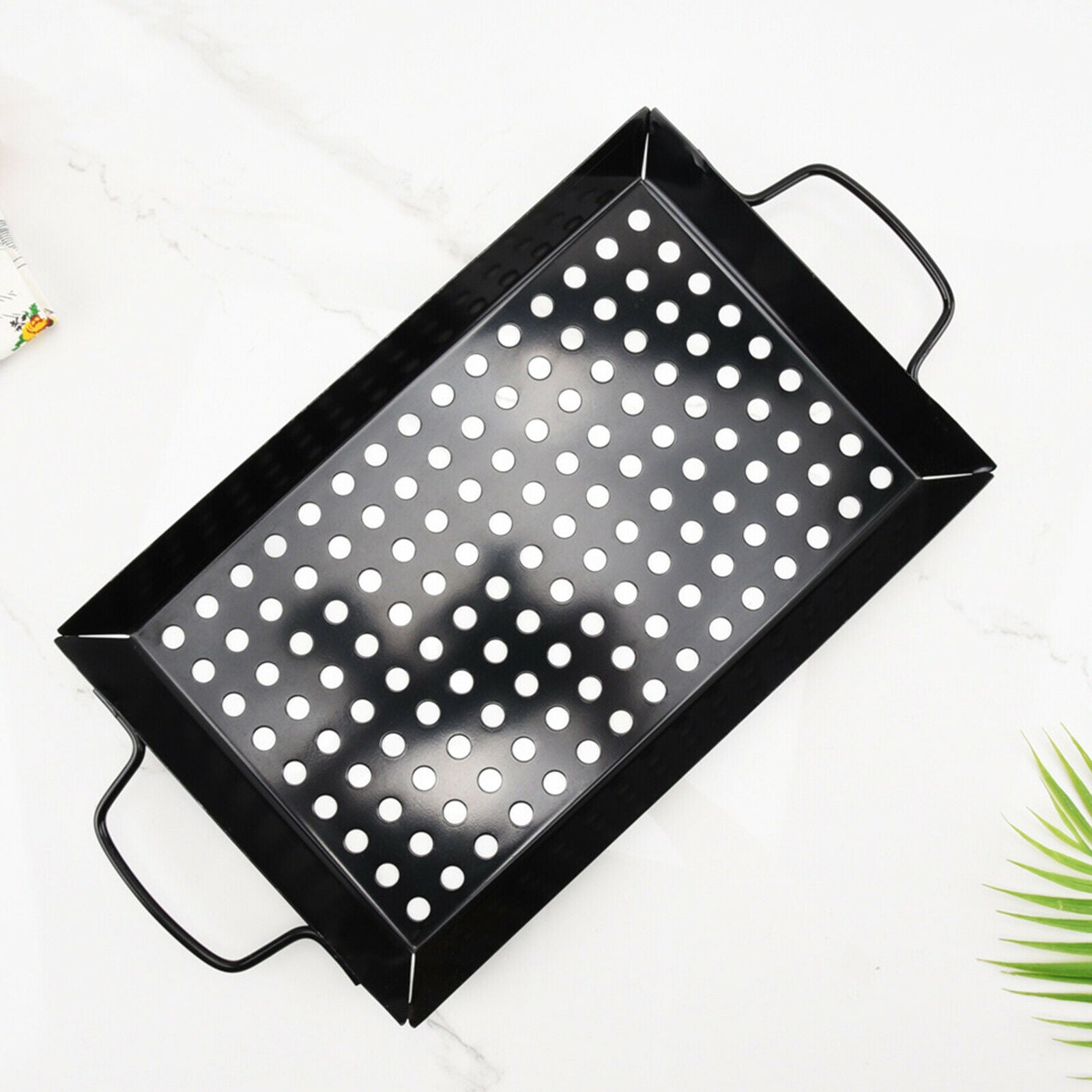 Non Stick BBQ Pans Grill Barbecue Basket Wok Camping Cooking Grill Fish