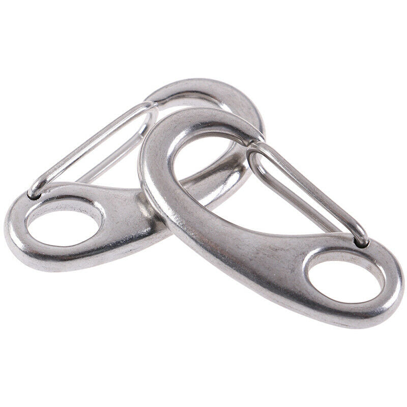 2PCS 304 Boat Marine Stainless Steel Egg Shape Spring Snap Hook  Quick Li.l8