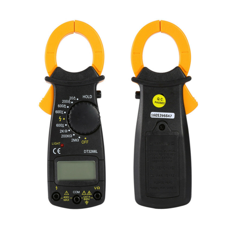 Dt3266L Ammeter Ac and Dc Voltage Burn-Proof Digital Clamp Meter Multimeter