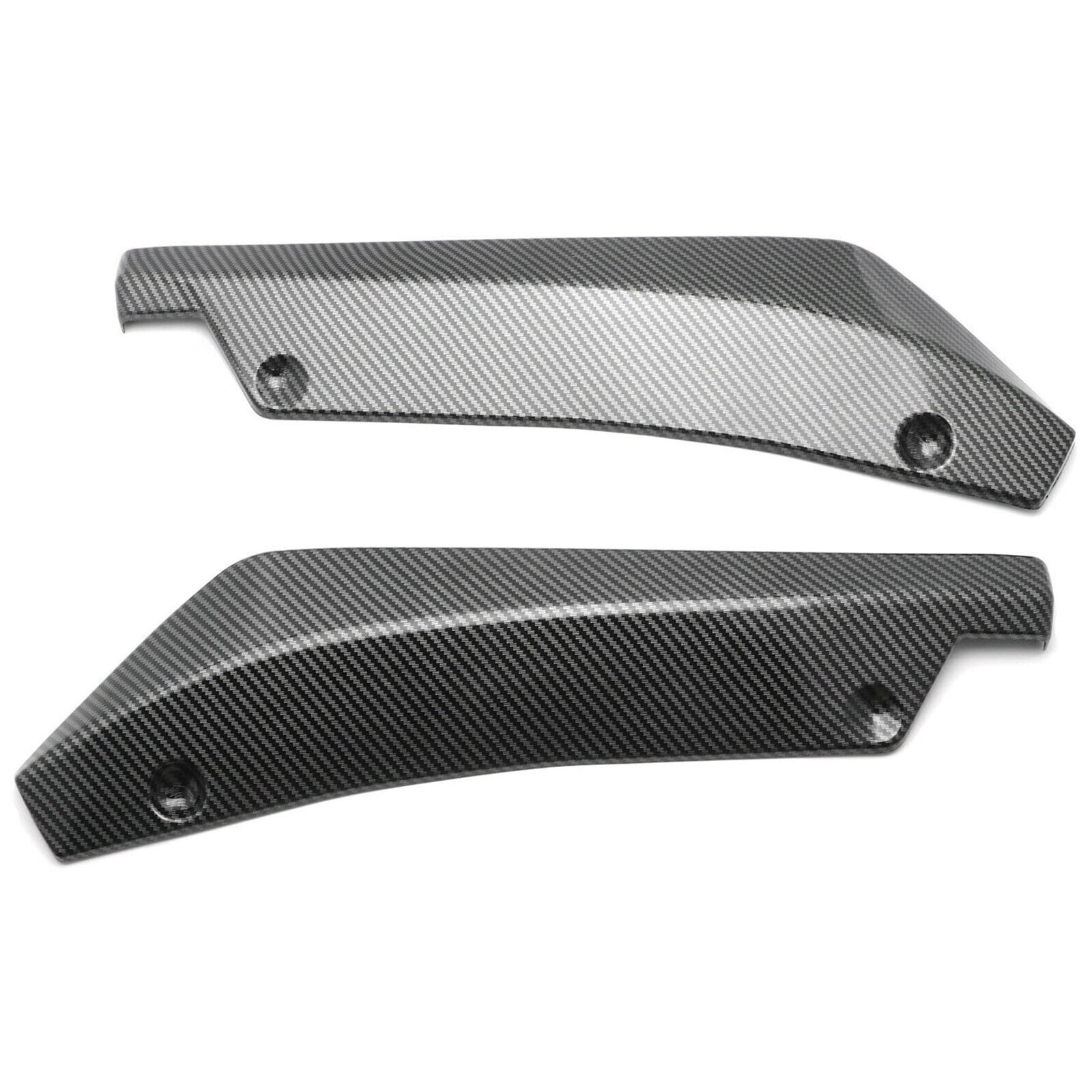2pcs Carbon Fiber Car Rear Bumper Lip Diffuser Splitter Canard Spoiler Universal
