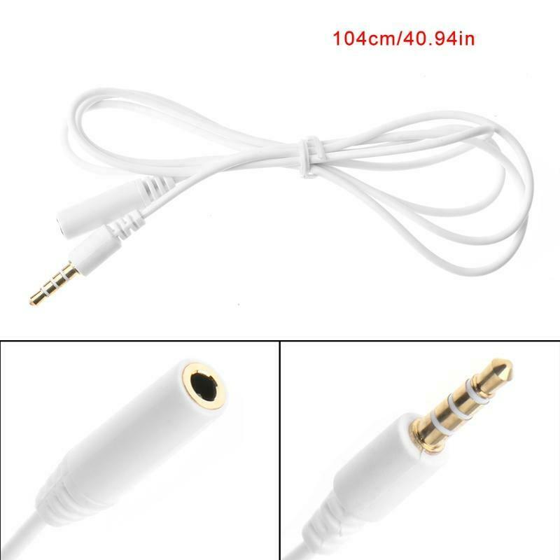 4-Pole 3.5mm Jack Male To Female Headphone Stereo Audio Aux Extension Cable