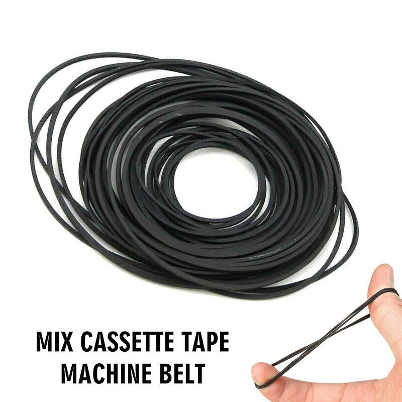 New Universal Cassette Tape Machine Belts Assorted Common Flat Rubber Belt x30