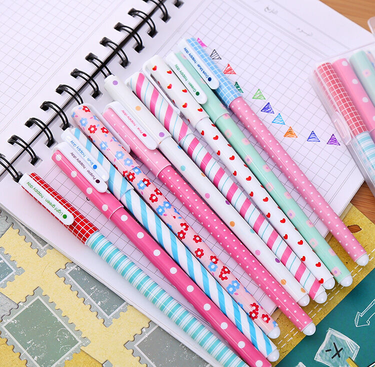 10 Colours/Set 0.38mm Gel Pen Cute Pens Student Office Accessories