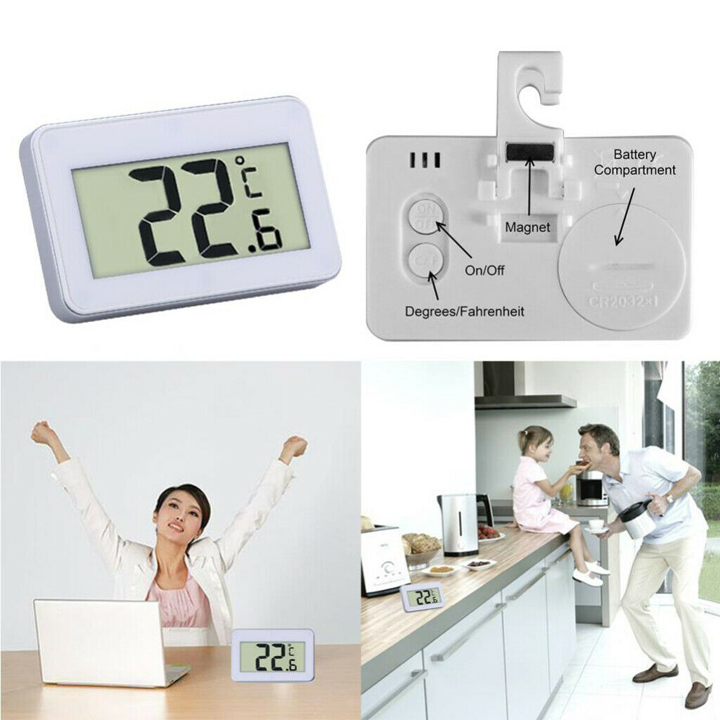 Mini LCD thermometer -20 ° + 60 ° C small bright temperature display built-in