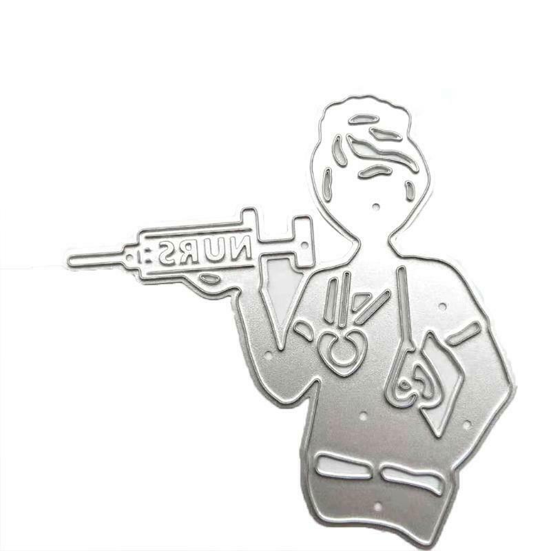 Nurse Metal Cutting Dies Stencil DIY Scrapbooking Album Paper Card Template Mold