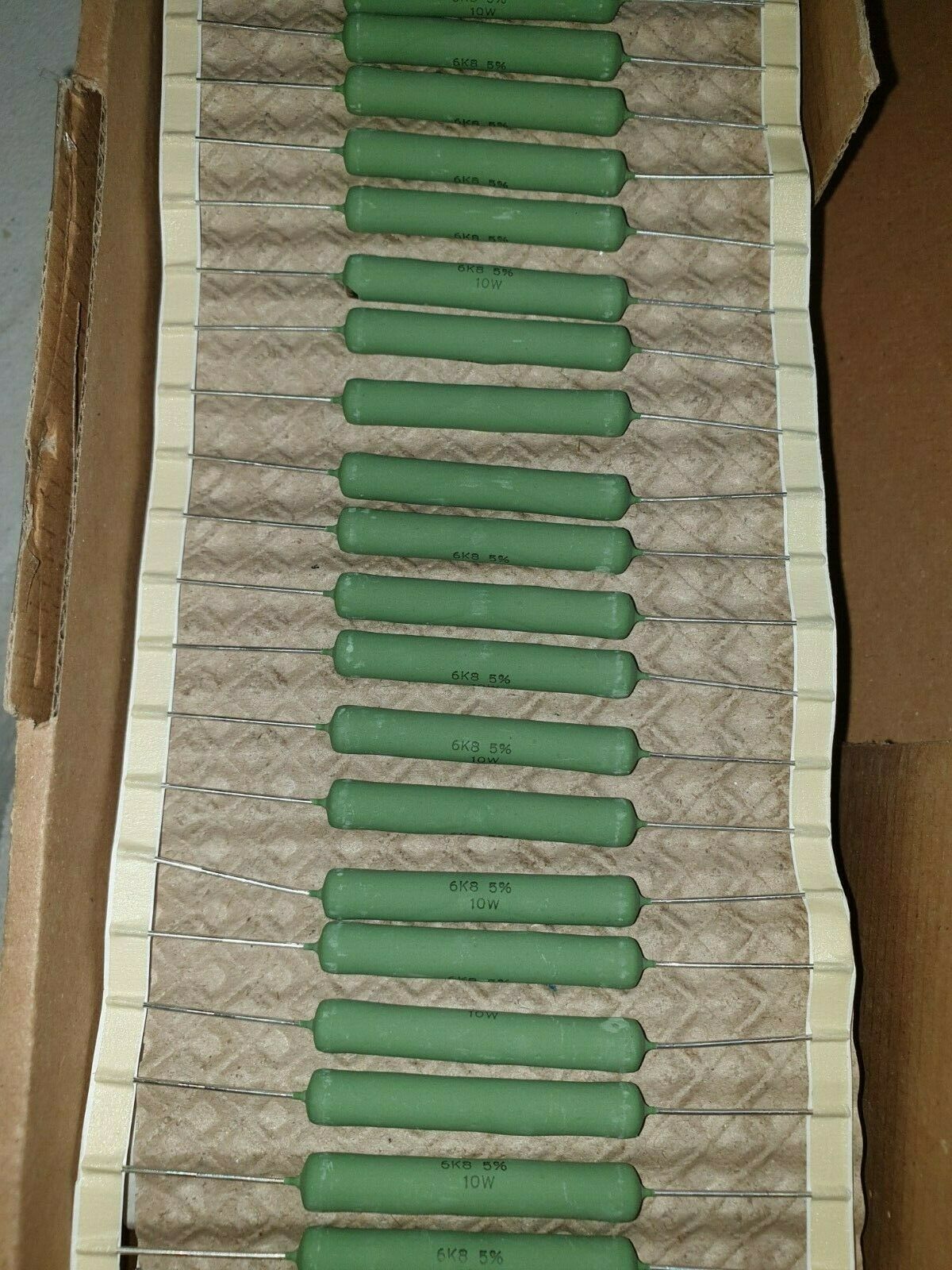 25pcs VISHAY AC10 6K8 6800ohm 10W 5% non Flammeable W.W TUBE AMP RESISTORS!ROHS