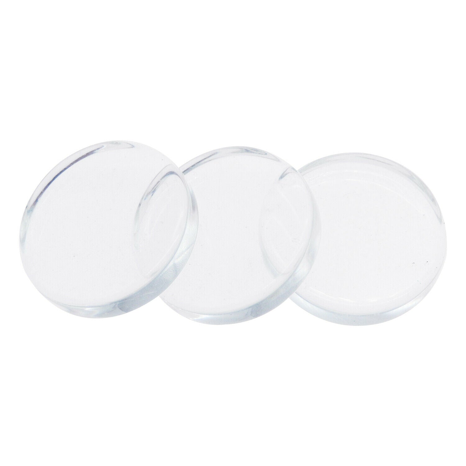 10pcs Round Glass Cabochons Clear Flat Time Gems Jewelry Making Art Craft 25*6mm