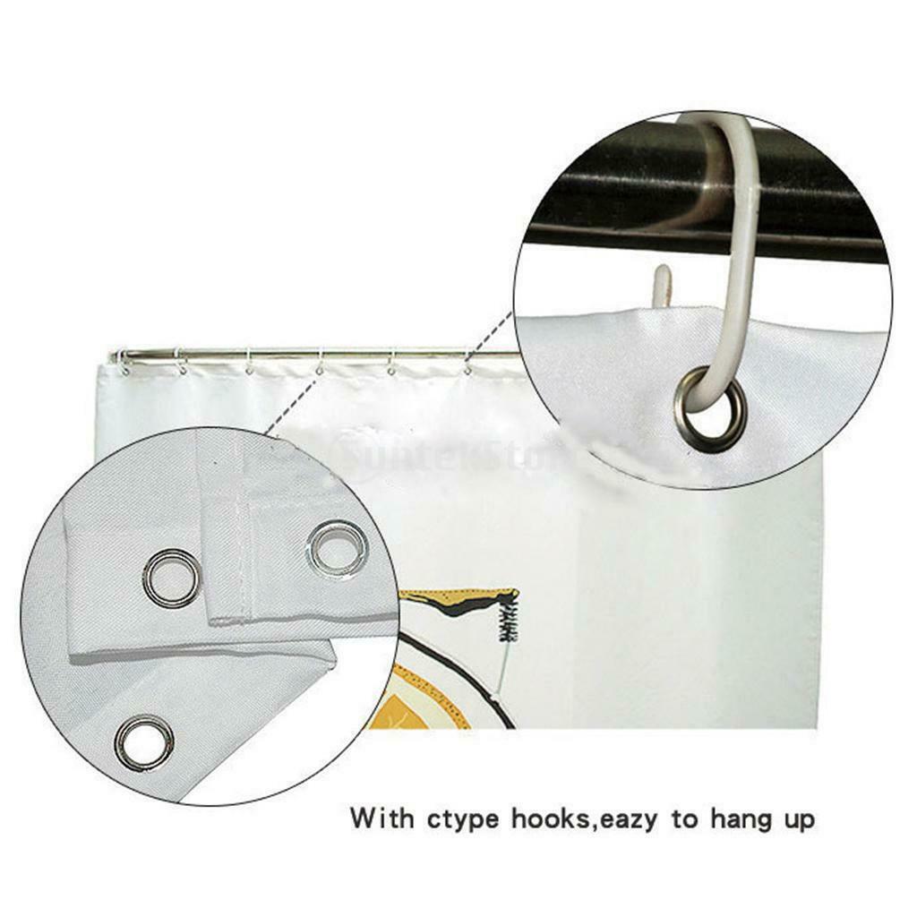 Christmas Style  Bathroom Curtains with Hooks for Bathroom Decor Snowman