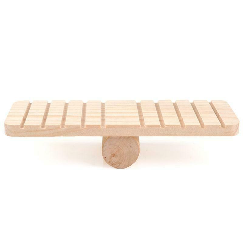 Hamster Wood Teeterboard for Small Pets Exercise Chew Toys for Dwarf Hamsters