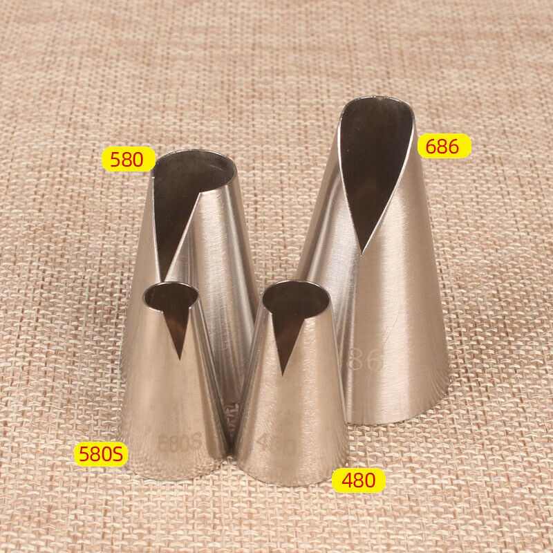 4PCs Cakes Set Cookies Icing Piping Pastry Nozzle Kitchen Gadgets Fondant.l8