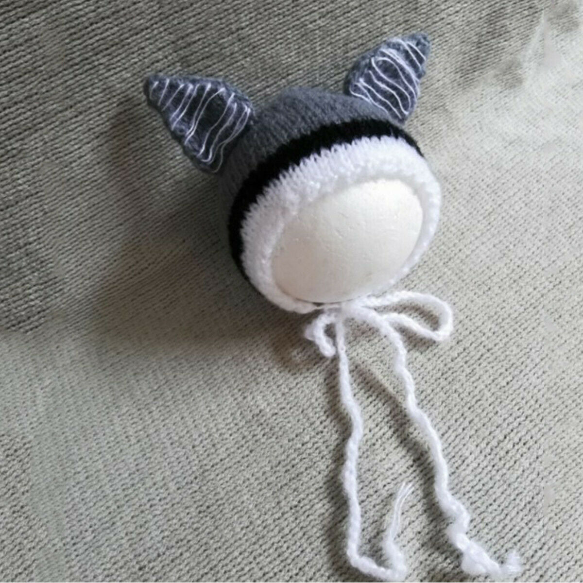 1X Newborn Ear Bear Hat Bonnet Baby Photography Props Cap Handmade Knitted Hat