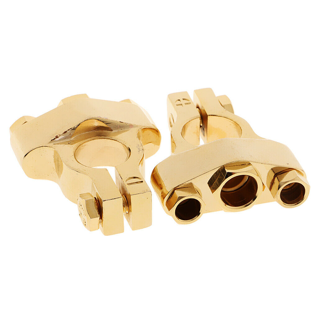 2Pieces Universal 3-Way Car Audio Positive & Negative Battery Terminal Clamp