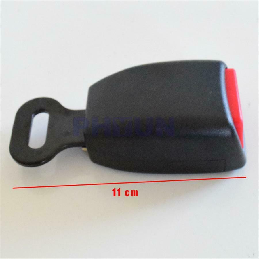 2x 25mm Black Car Safety Seat Belt Buckle Clip Lock Socket Extender Extension