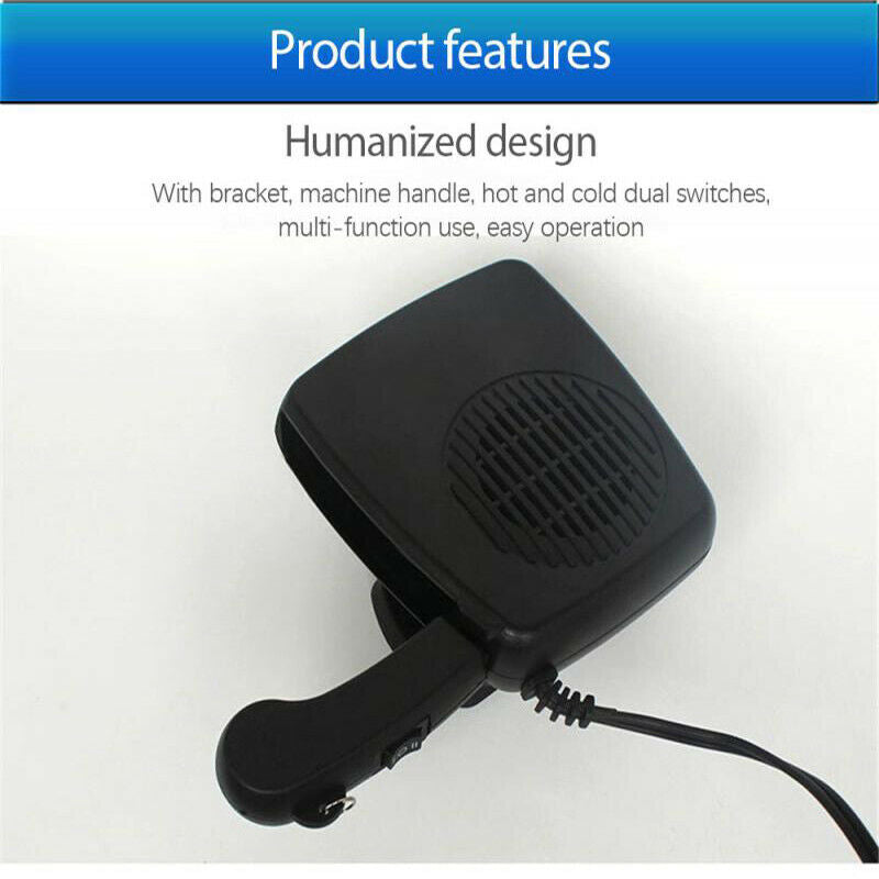 150W Electric Car Heater Heating 12V/24V DC Fan Defogger Defroster Demister Port