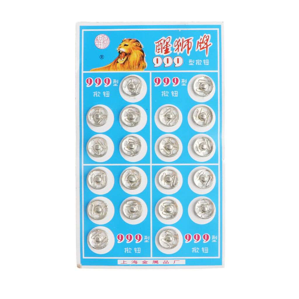 50 pair Sew on Metal Snap Fastener Button Press Button DIY Sewing Craft 12mm