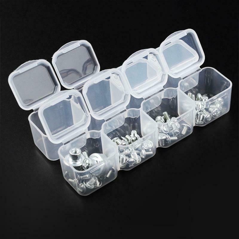 Transparent 28 Compartments Transparent Storage Box Plastic Tins Tools Storage
