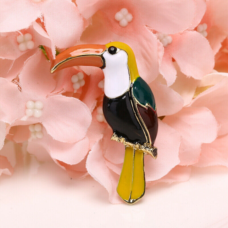 Fashion Enamel Colorful Toucan Bird Shape Animal Brooch Pin Jewelry Bag DecorDD