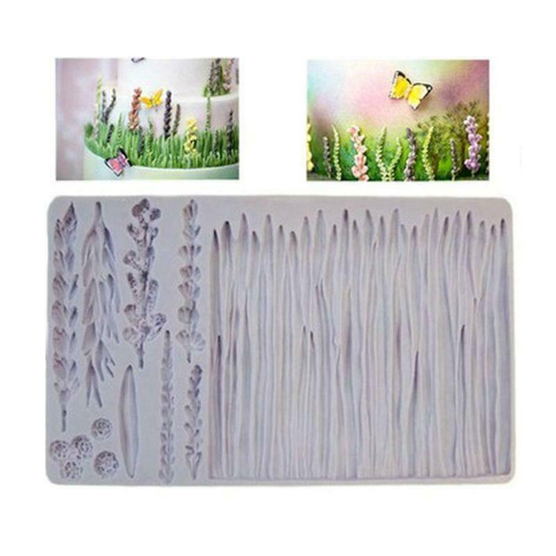 plants wheat grass Wild Meadow Silicone Mould Lavender Cake Border Fondant DIY
