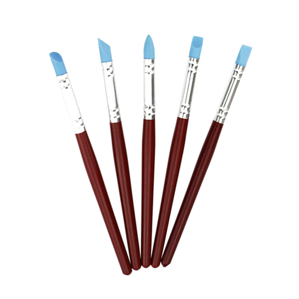 5X Silicone Color Shaper Clay Cake Sculpting Tools Pottery Painting Molding