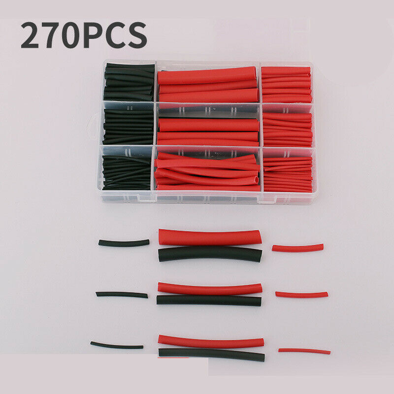 270Pcs Polyolefin Heat Shrink Assorted Tube Tubing Insulated Sleeve Kit Wire New