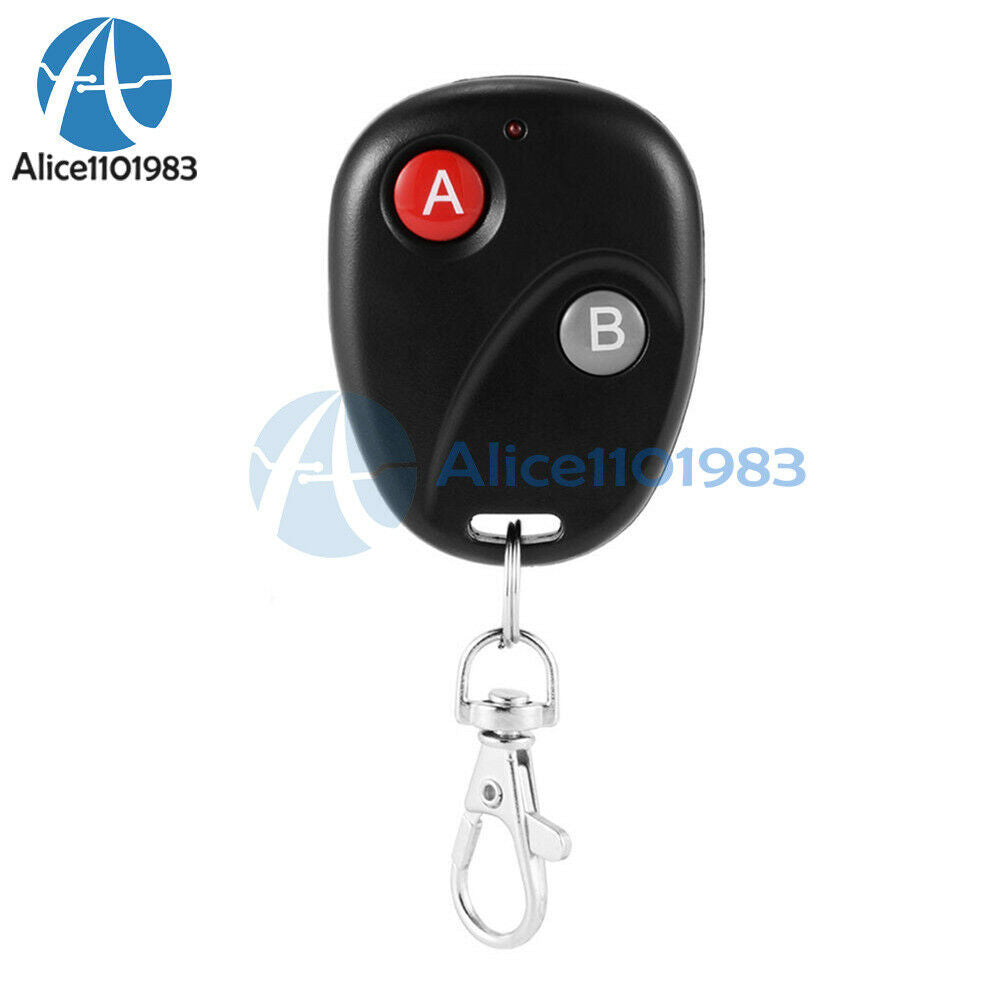 2PCS 433MHz RF Remote Control Key Garage Gate Door Transmitter Wireless DC 12V