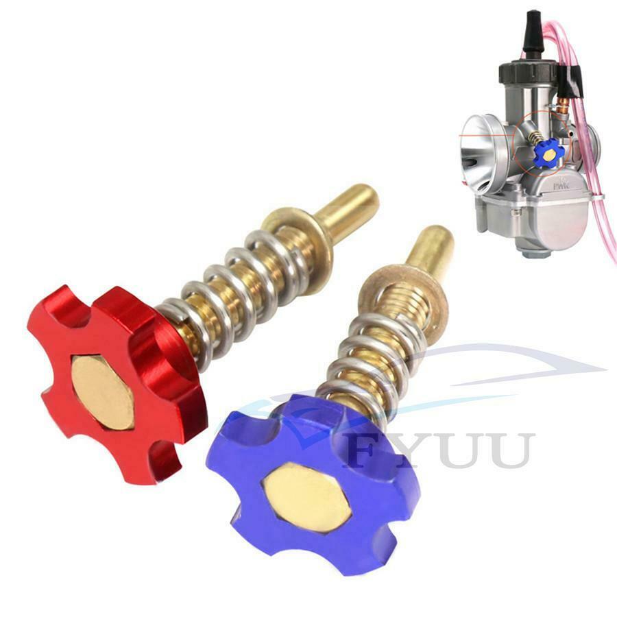 Red Motorcycle Billet Carburetor Easy Air Fuel Mixture Idle Speed Adjuster Screw