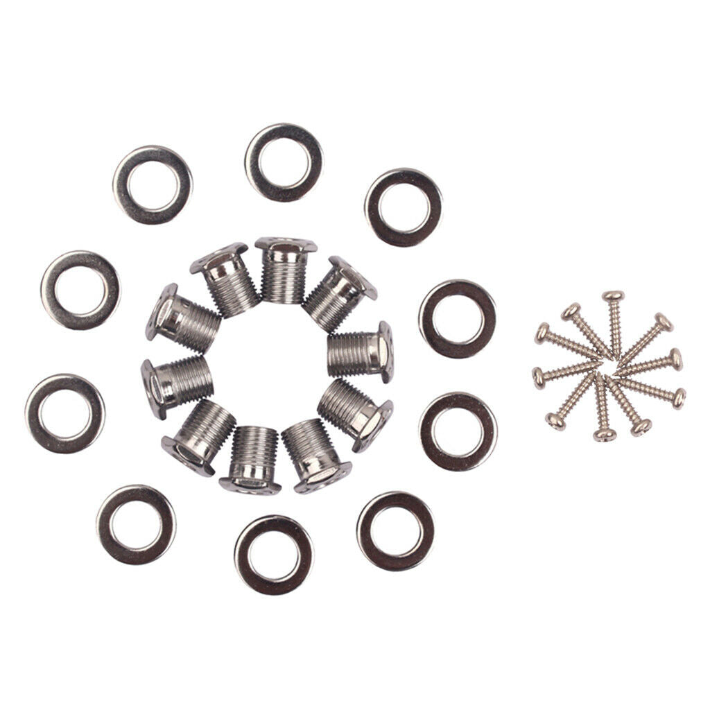 10x Guitar Part Tuning Peg Tuner Machine Heads Hex Threaded Bushing Ferrules