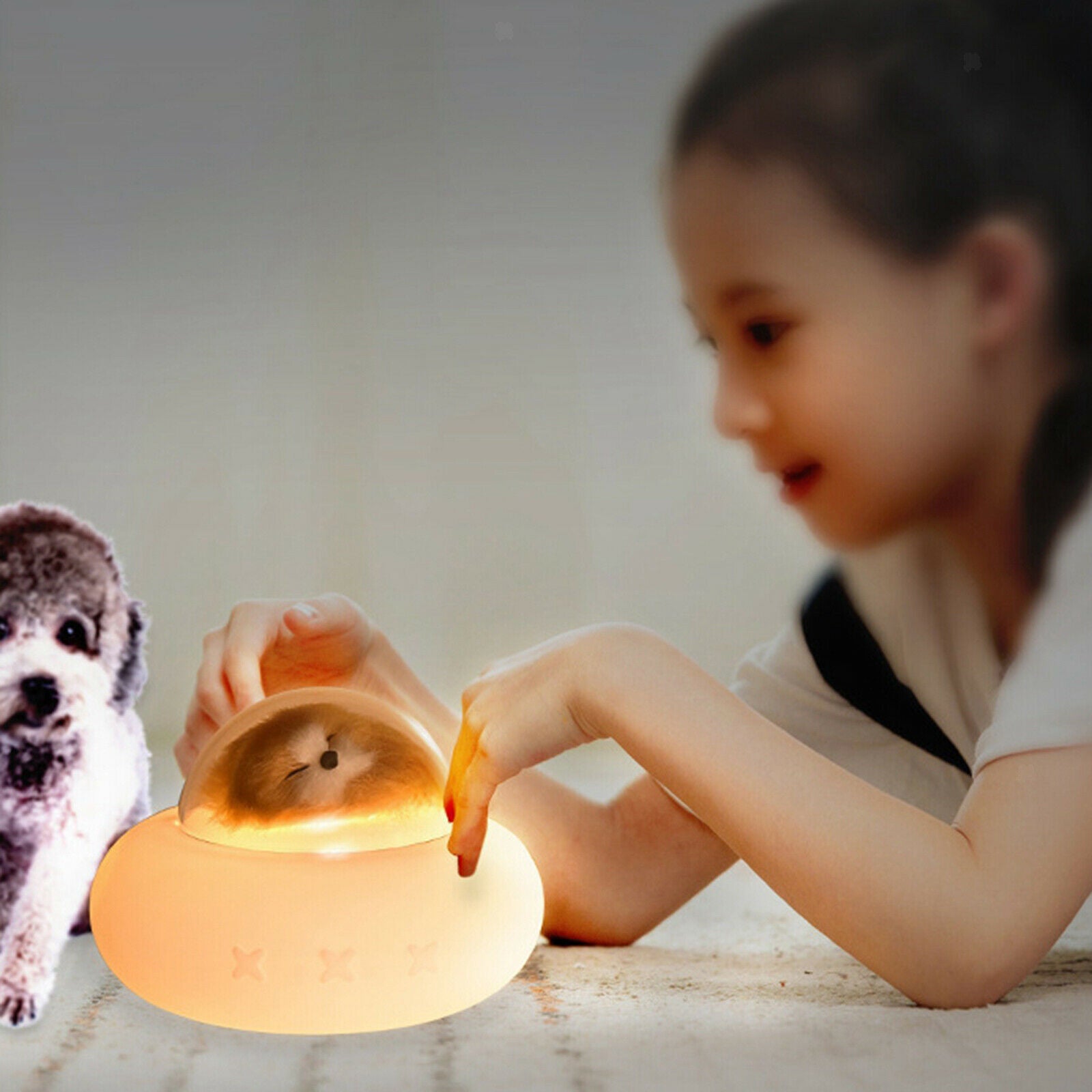 Silicone Night Light Lamp Nightlight Home Kids Gift Toddler Bedroom Dog