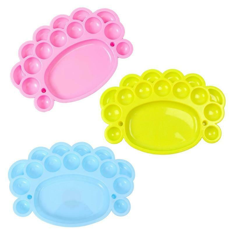 Large Footprint Colorful Paint Tray with 16 Different Wells Ideal for Artists