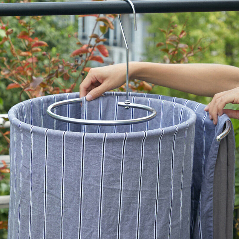 Stainless Steel Round Spiral Quilt Sheets Hanger Blanket Hanger Save SpaceB Rf