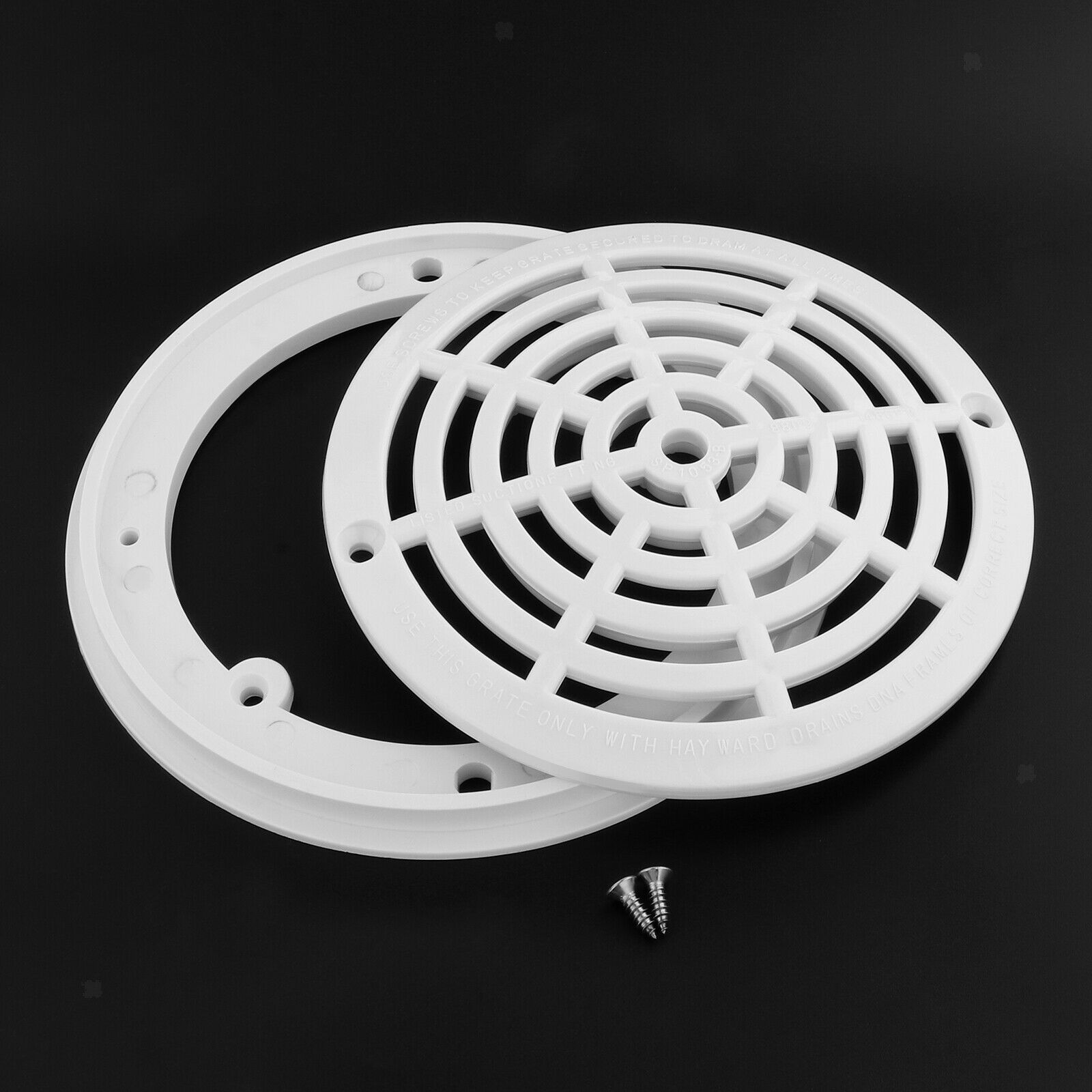 Plastic 8'' Replacement Main Drain Cover Overflow Suction Outlet Accessary
