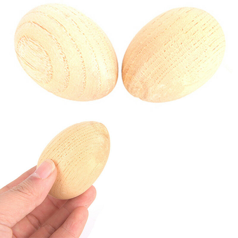 2pcs Musical Percussion Instruments Wooden Egg Shakers Rhythm Rattle For Kids Lt