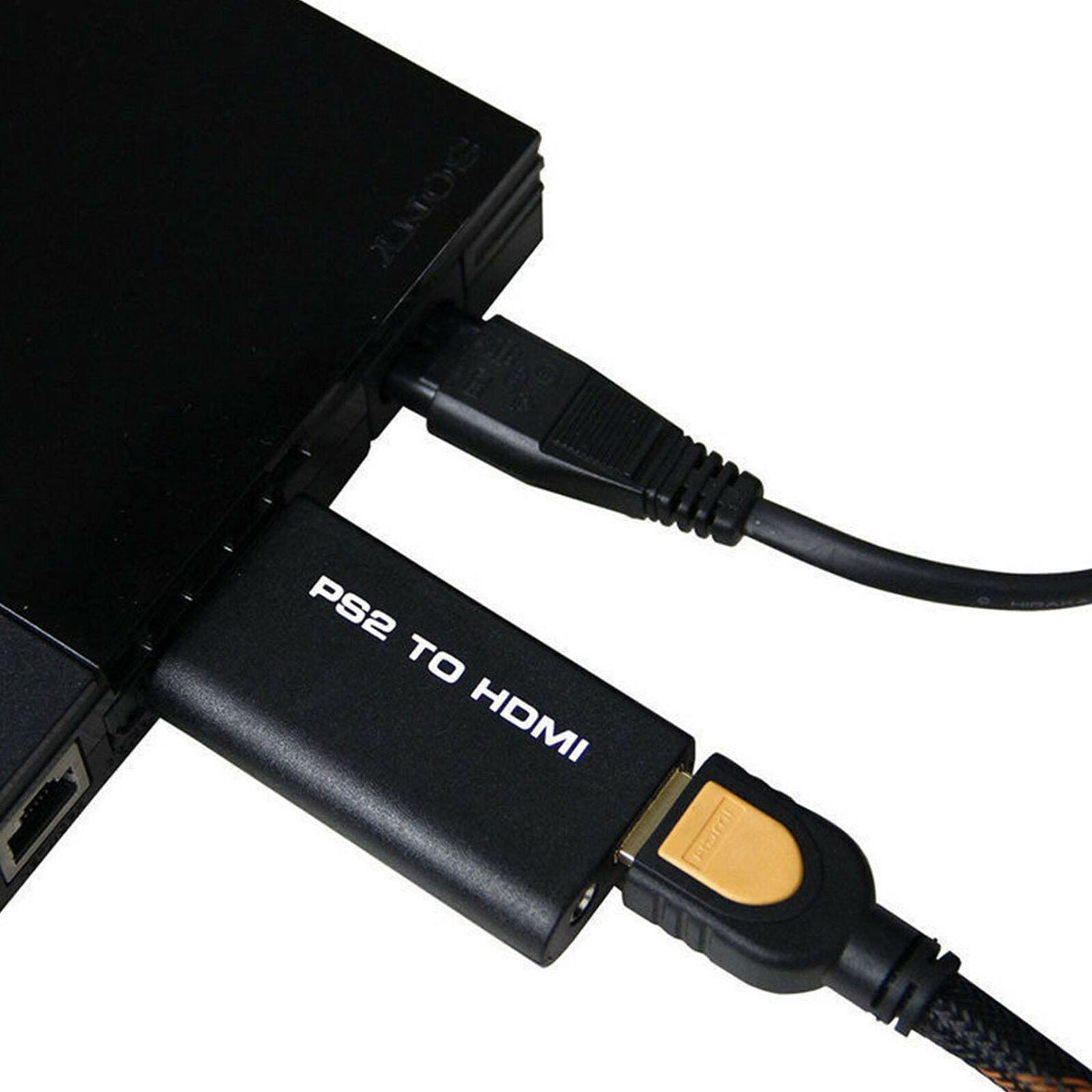 PS2 to HDMI Audio Video Cable AV Adapter Converter w/3.5mm Audio Output for HDTV